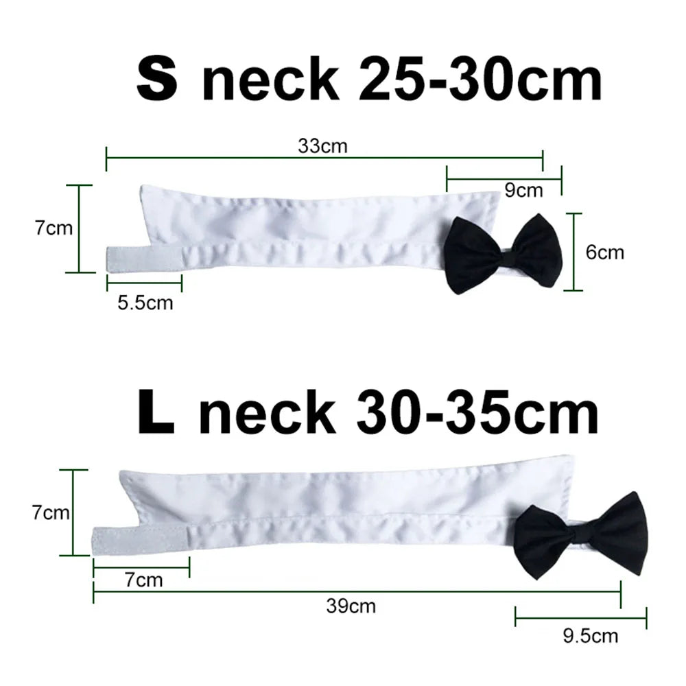 Adjustable Formal Pet Bowtie Collar Neck Tie for Cats & Dogs Pet Tuxedo Wedding Costume Kitten Cat Bowtie Puppy Bowknot Collar