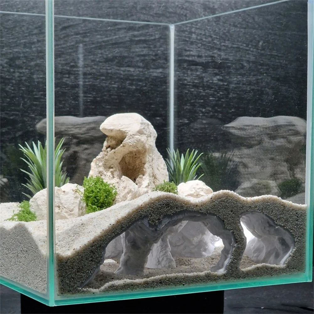 3D Printed Aquarium Decoration Underground Tunnel Cave Fish Tank Accessories Natural Shelter Breeding Landscaping Ornaments