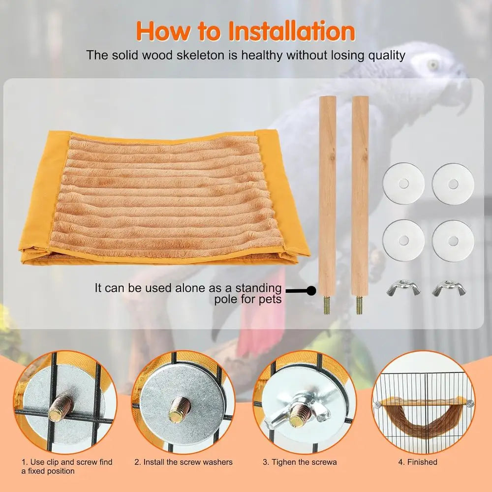 Winter Warm Bird Nest Bed Hanging Hammock Snuggle Hut Parrot House Tent Toy Bird Cage Perch for Parakeet Budgies Cockatiels Love