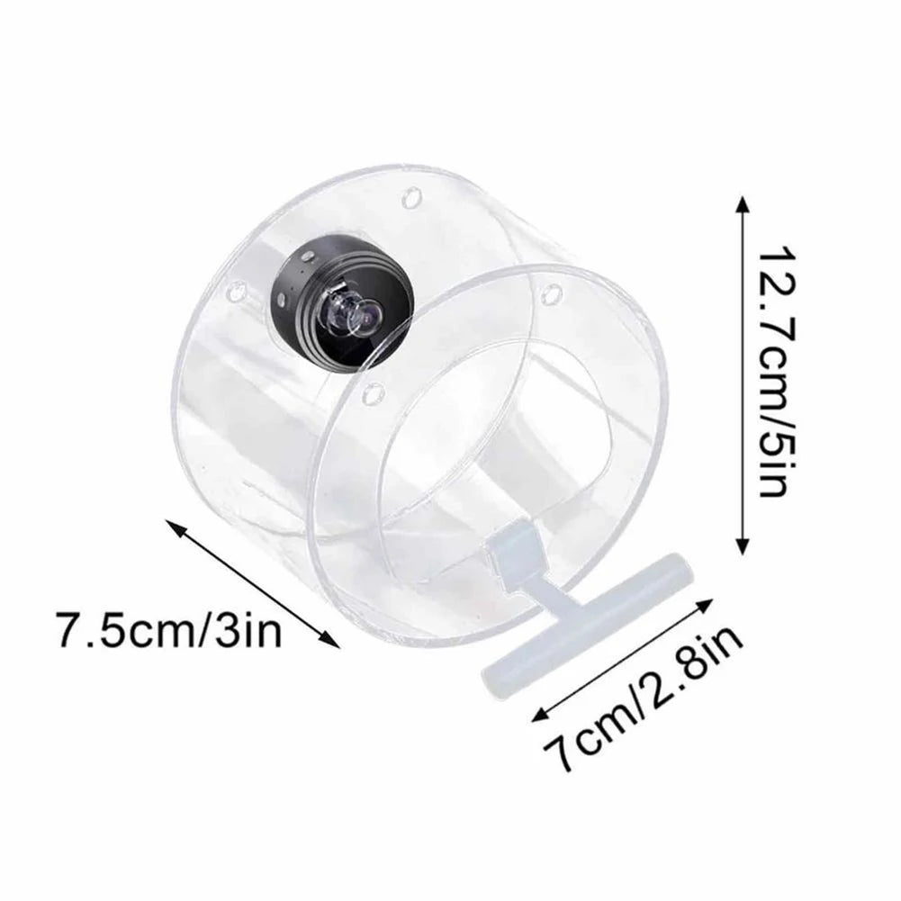 Smart Birds Hanging Feeder Transparent with Camera Bird House Pet Feeder 1080P HD Easy Installation for Outdoor Garden
