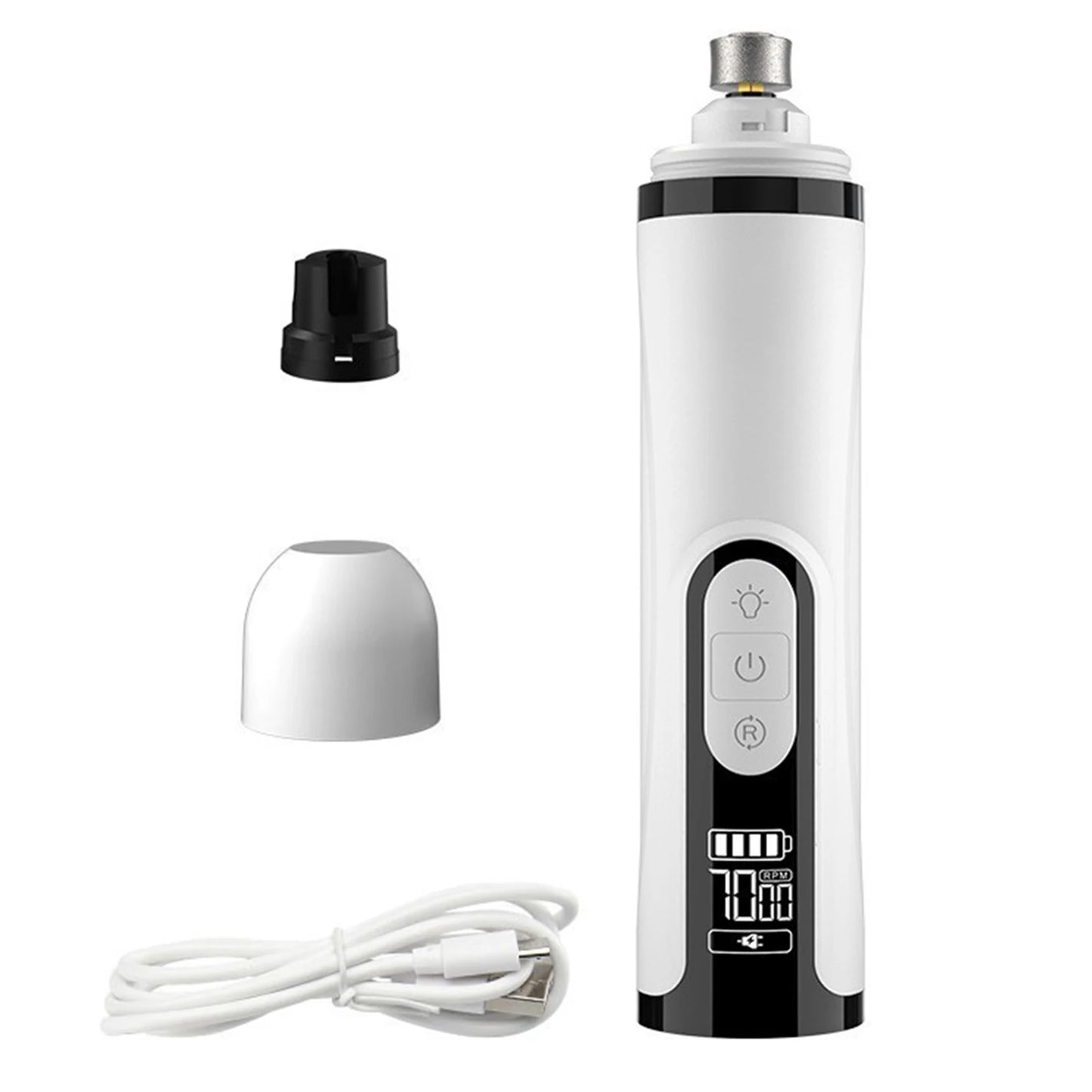 Electric Dog Nail Grinder Rechargeable Dog Nail Trimmer Quiet Cat Nail Grinder Suitable for Small Middle Large Dogs and Cats